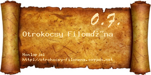 Otrokocsy Filoména névjegykártya
